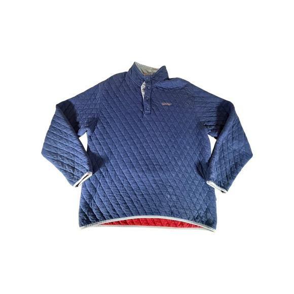 Orvis Other - Orvis Sweater Adult Large Blue Quilted Pullover Long Sleeve Argyle Warm Mens